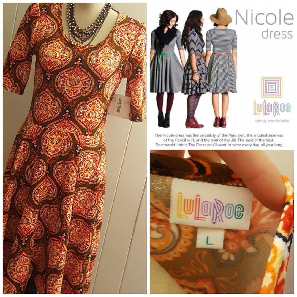 N.W.T. Lularoe "Nicole" Dress